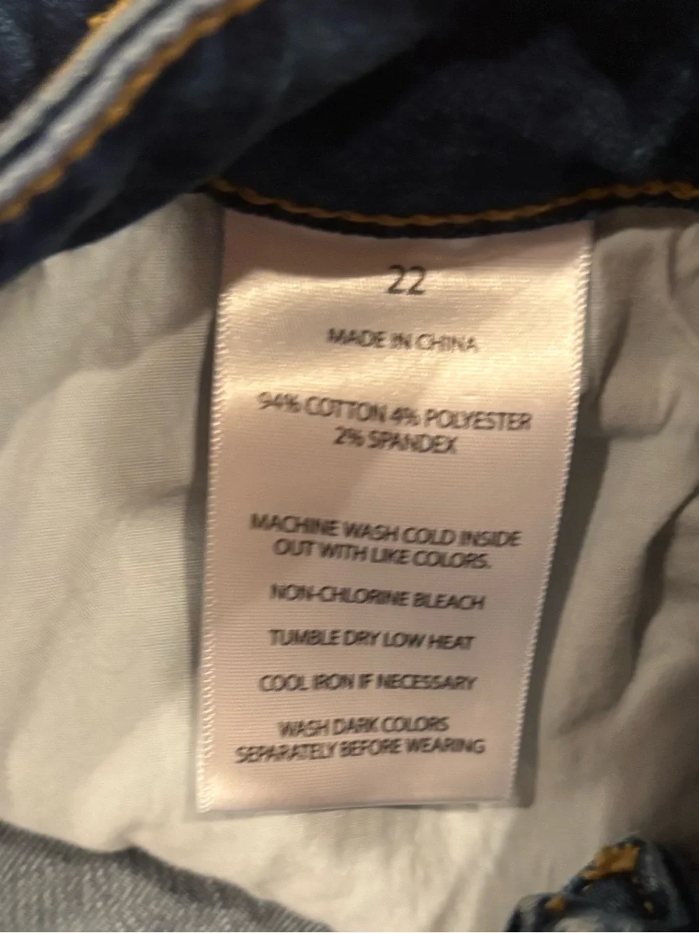 SLINK Jeans Curvy Bermuda Shorts Womens 22 Plus Size Stretch Denim Blue